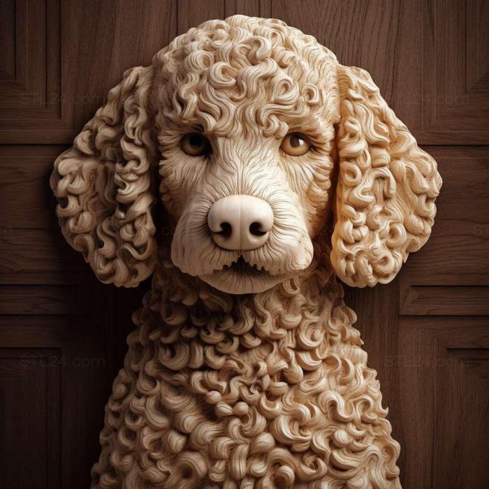 Nature and animals (Poodle dog 1, NATURE_7069) 3D models for cnc